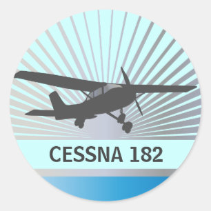 High Wing Aircraft Classic Round Sticker
