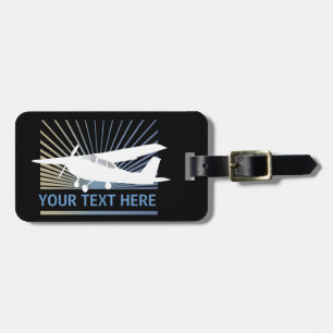 High Wing Aircraft - Custom Text Luggage Tag