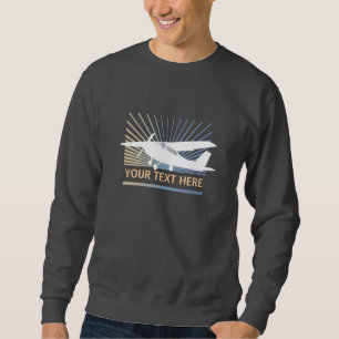 High Wing Aircraft - Custom Text Sweatshirt