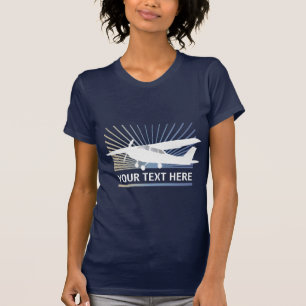 High Wing Aircraft - Custom Text T-Shirt