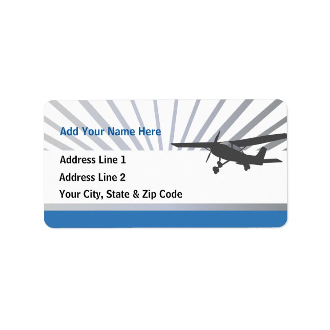 High Wing Aviation Customisable Address Labels (Front)