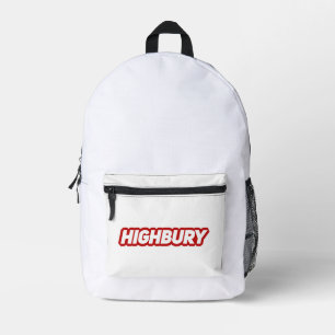 Highbury Stadium Arsenal Printed Backpack