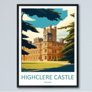 Highclere Castle Travel Print Wall Art Highclere 