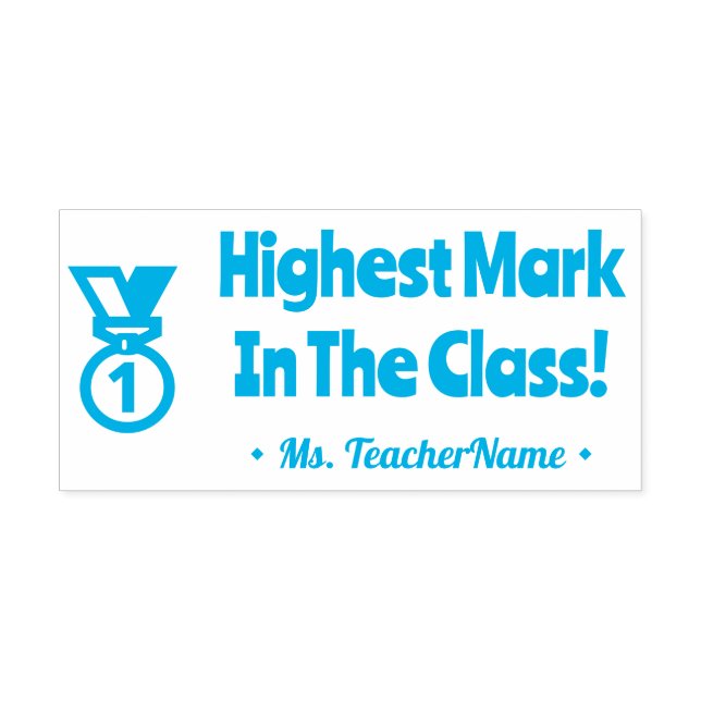 "Highest Mark In The Class!" Tutor Rubber Stamp (Design)