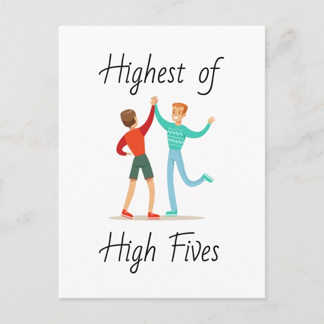 Highest of High Fives Congratulations Postcard (Front)