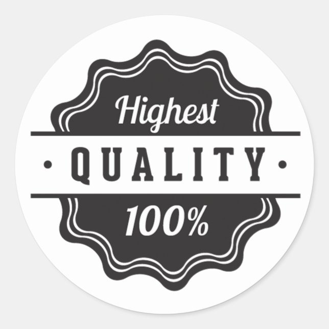 Highest Quality Classic Round Sticker (Front)