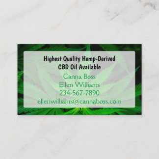Highest Quality Hemp-Derived CBD Oil Available Business Card