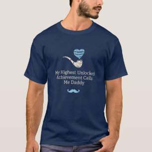Highest Unlocked Achievement Father's Day Gamer Lo T-Shirt