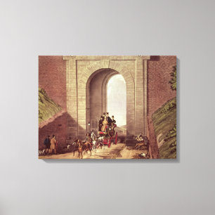 Highgate Tunnel, engraved by George Hunt, c.1830 Canvas Print