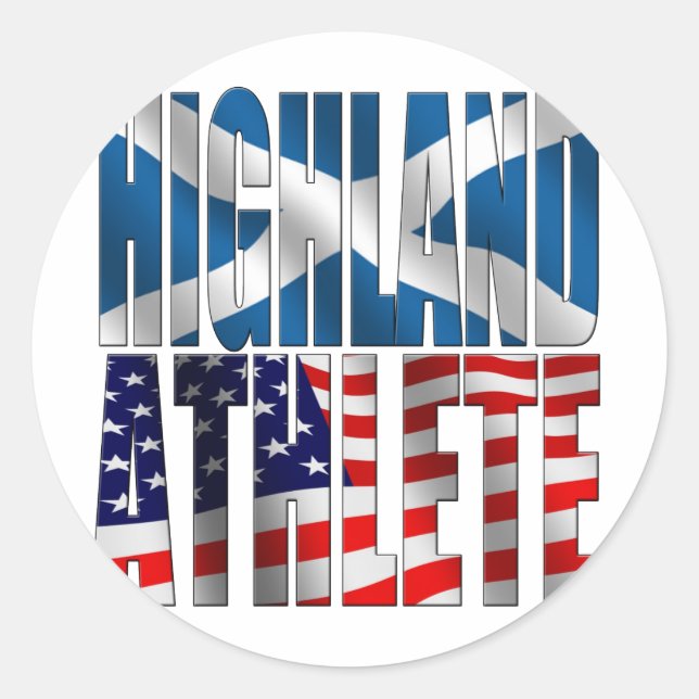 Highland Athlete Classic Round Sticker (Front)