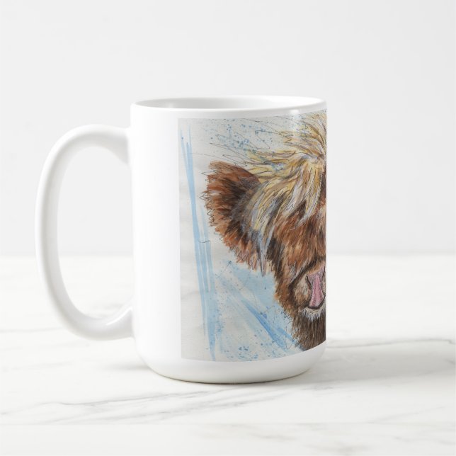 Highland calf coffee mug (Left)