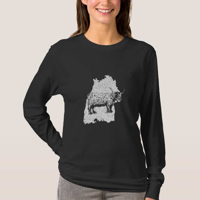 Highland Cattle Breeder Highland Cow Baden württem T-Shirt (Front)