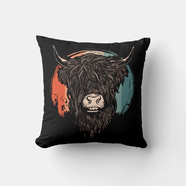 Highland Cattle Cushion (Front)