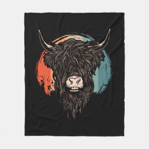 Highland Cattle Fleece Blanket