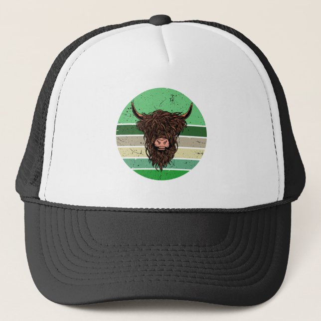 Highland Cattle for a Cattle Farmer Trucker Hat (Front)