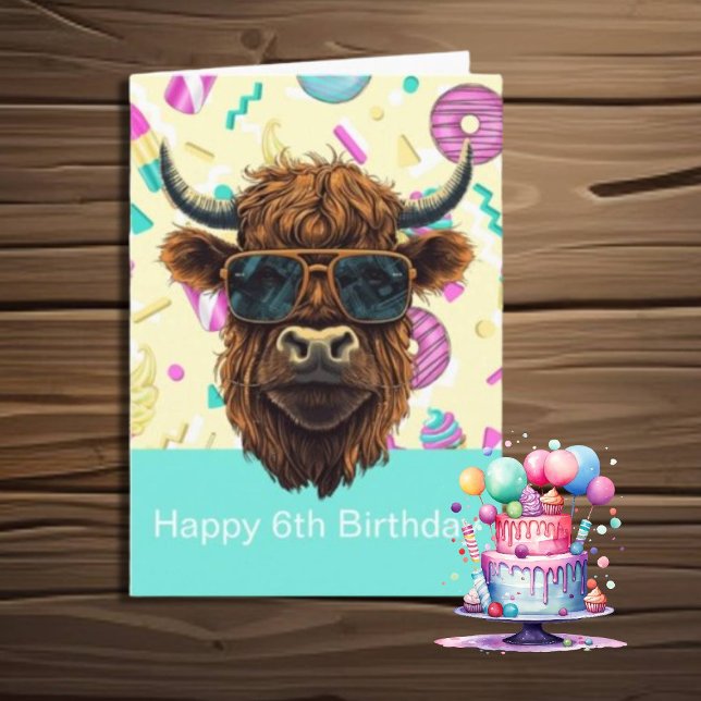Highland Cool Cow HAPPY BIRTHDAY  Card (Creator Uploaded)