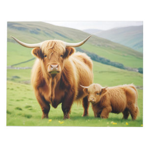 Highland Cow Animal Nature Wildlife Affection Love Notepad