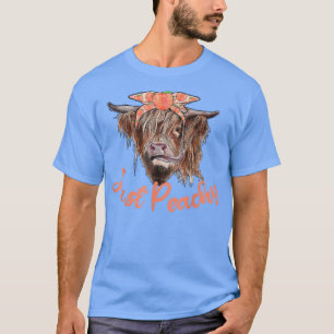 Highland Cow Bandanna Just Peachy Western Country T-Shirt