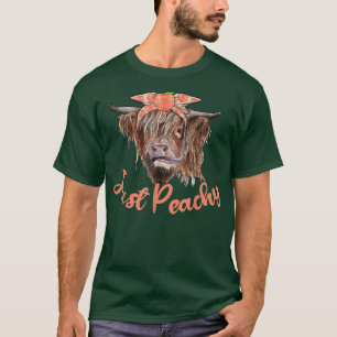 Highland Cow Bandanna Just Peachy Western Country T-Shirt