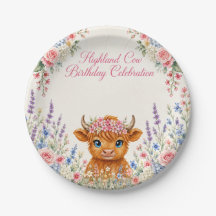 Highland Cow Birthday Celebration Floral