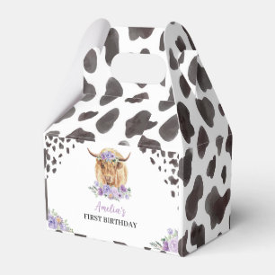 Highland Cow Birthday Party Favour Box