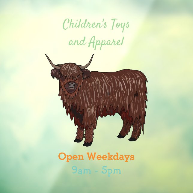 Highland cow cartoon illustration (Sheet 3)