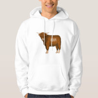 Highland cow cartoon illustration