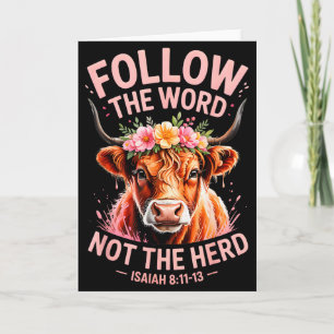Highland Cow Christian Card