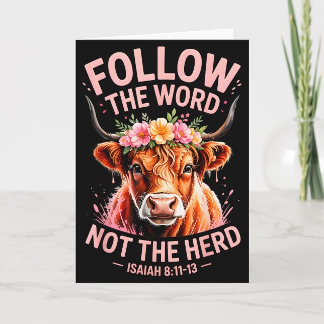 Highland Cow Christian  Card (Front)