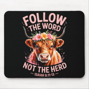 Highland Cow Christian  Mouse Pad