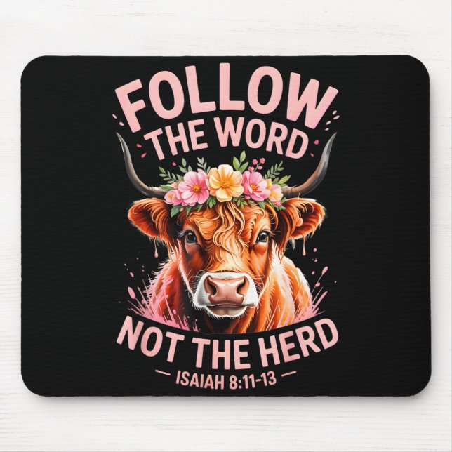 Highland Cow Christian  Mouse Pad (Front)