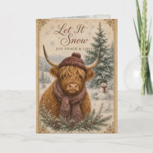 Highland Cow Christmas Card