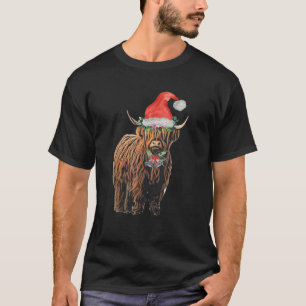 Highland Cow Christmas Tree Decoration Cow Xmas Sa T-Shirt