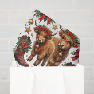 Highland Cow Christmas Wrapping Paper