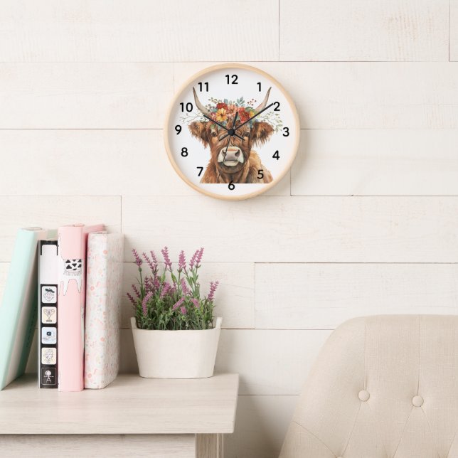 Highland Cow Clock (Reading Room)