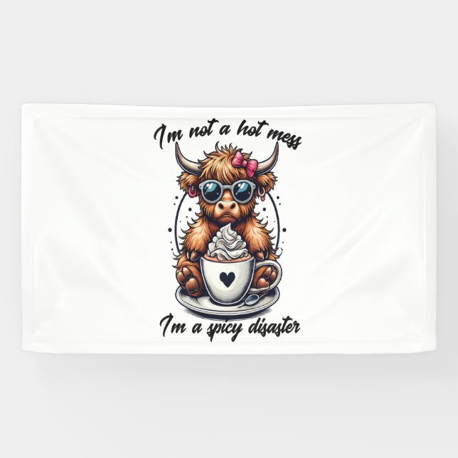 Highland Cow Coffee , Coffee Cow  Banner (Horizontal)