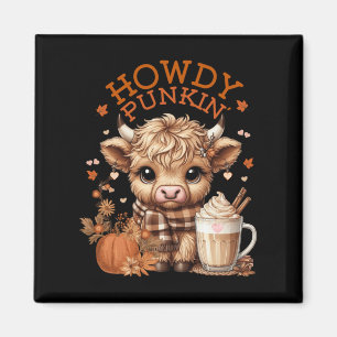 Highland Cow, Cute And Cozy Ready For Fall Fun! Lo Magnet