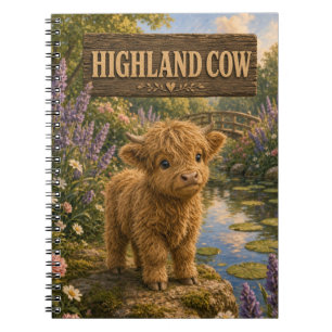 Highland Cow Cute Baby Storybook Nursery Animal Notebook