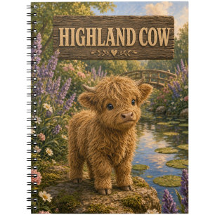 Highland Cow Cute Baby Storybook Nursery Animal Notebook