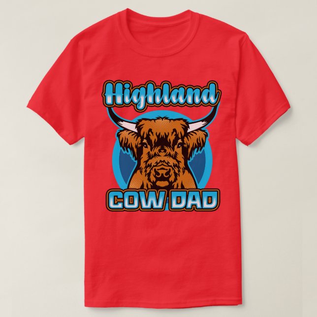 Highland Cow Dad T-Shirt (Design Front)