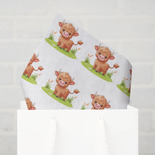Highland Cow Decoupage Paper, Farm Animal Tissue Paper