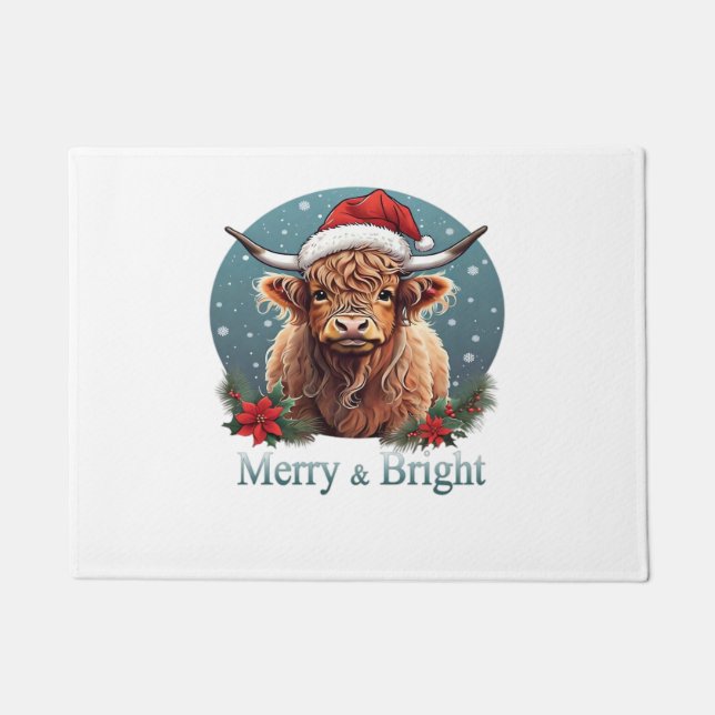 Highland Cow Essential T-Shirt Doormat (Front)