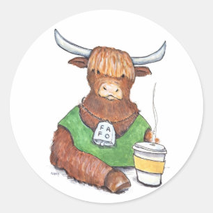 Highland Cow FAFO sticker