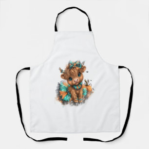 Highland Cow Farm Halloween Apron