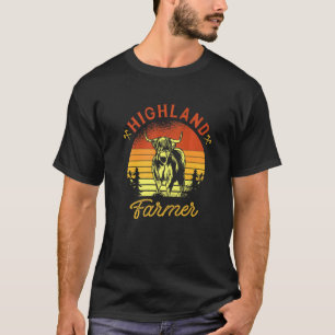 Highland Cow Farmer Grass Puppy Cow Whisperer T-Shirt