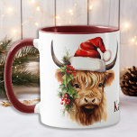 Highland Cow Festive Farm Animal Christmas  Mug<br><div class="desc">Looking for the perfect Christmas gift or decor that will bring the cosy warmth of the countryside into your home this winter? Look no further than our highland cow themed collection! Featuring adorable and cute highland calves, this collection is perfect for cow lovers and anyone who appreciates the rustic charm...</div>