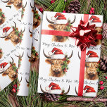 Highland Cow Festive Farm Merry Christmas to MOO Wrapping Paper<br><div class="desc">Looking for an adorable and unique way to send your Christmas greetings this year? Look no further than our highland cow and calf Christmas cards! Featuring a cute and festive design, these cards are perfect for cow lovers, country, and western enthusiasts alike. Each card features a highland cow wearing a...</div>