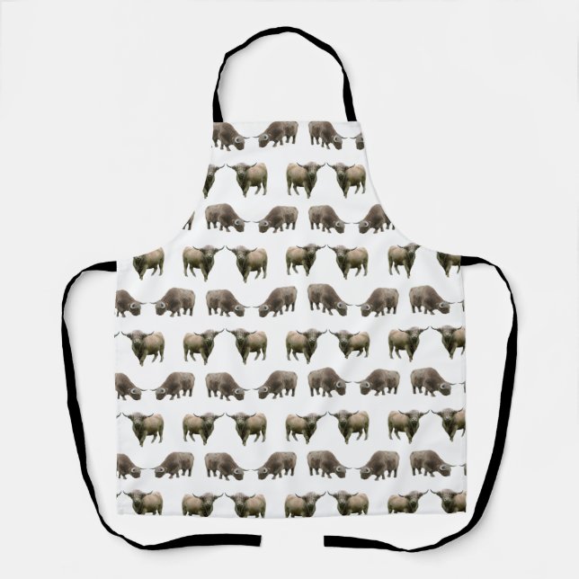 Highland Cow Frenzy All Over Print Apron (Front)