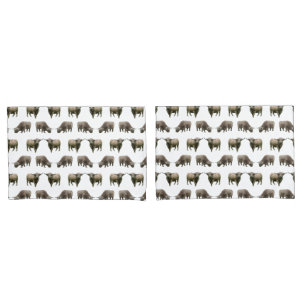 Highland Cow Frenzy Pillowcases (choose colour)