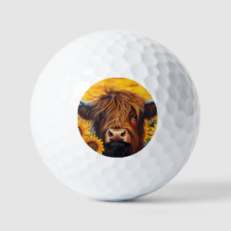 Highland Cow Golf Balls